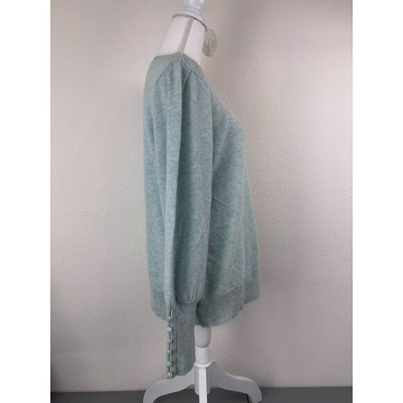 Boston Proper women's large powder blue cashmere long sleeve crew neck sweater - Picture 5 of 9